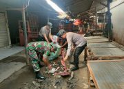 Tingkatkan Sinergitas TNI-Polri, Polsubsektor Bontonompo Selatan dan Kodim 1409/Gowa Gelar Kerja Bakti Bersama