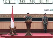 Panglima TNI Pimpin Laporan Korps Kenaikan Pangkat 17 Perwira Tinggi TNI