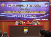 Polres Gowa Gelar Rapat Koordinasi Lintas Sektoral Pengamanan Nataru