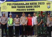 Kapolres Gowa Bersama PJU Cek Pos Pengamanan Operasi Lilin-2023