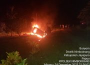 Respon Cepat Polisi Tangani Kecelakaan Tunggal di Kampung Bunyom, Nimbokrang