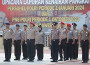 Penghujung Tahun 2023, 846 Personel Polda Sulteng Naik Pangkat