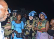 Cegah Kekerasan Terhadap Wanita Dan Anak Afrika, Female Peacekeepers Indo RDB Laksanakan Night Vehicle Patrol