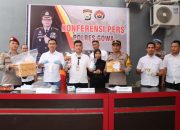 Polres Gowa Gelar Press Conference Hasil Pengungkapan Narkotika dan Obat Telarang Lainnya di Area Spot Payung