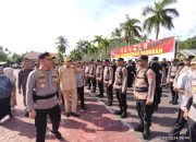 Kapolres Parigi Moutong Pimpin Apel Pergeseran Pasukan Pengamanan Distribusi dan TPS Pemilu 2024