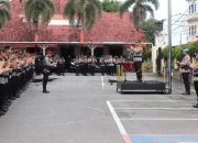 Kapolres Gowa Pimpin Apel Pergeseran Pasukan untuk Pengamanan TPS Pemilu Serentak 2024