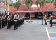 Kapolres Gowa Pimpin Apel Penerimaan BKO Polda Sulsel untuk Pengamanan TPS Pemilu 2024