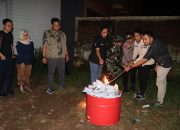 Kasubagdalops Polres Gowa Hadiri Pemusnahan Kertas Suara Sisa dan Rusak