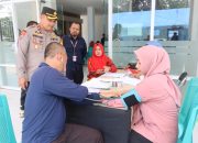 Pastikan Kesehatan Personel dan Petugas PPK, Si Dokkes Polres Gowa Lakukan Pemeriksaan