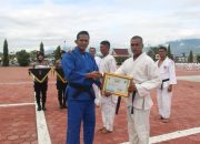 Polda Sulteng Gelar Tradisi Kenaikan Sabuk Biru Kyu 5 Beladiri Polri