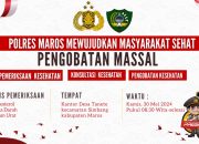 Polres Maros Bersama Puskesmas Simbang Gelar Pengobatan Gratis di Desa Tanete