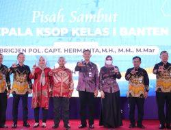 Pisah Sambut Kepala Kantor KSOP Kelas I Banten, Brigjen Pol Hermanta Serahkan Jabatan Kepada Mukhlish Tohepaly
