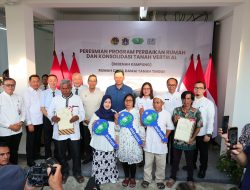 Menteri AHY Resmikan Program Perbaikan Rumah dan Konsolidasi Tanah Vertikal Rumah Susun Cinta Damai di Jakarta Pusat