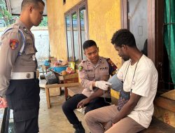 Satgas Keladi Sagu Polres Jayapura Gelar Pemeriksaan Tensi Kesehatan bagi Warga Asrama Mamberamo di Sentani