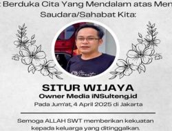 Misteri Kematian Wartawan Insulteng.id, Situr Wijaya, Masih Menyisakan Tanda Tanya Besar