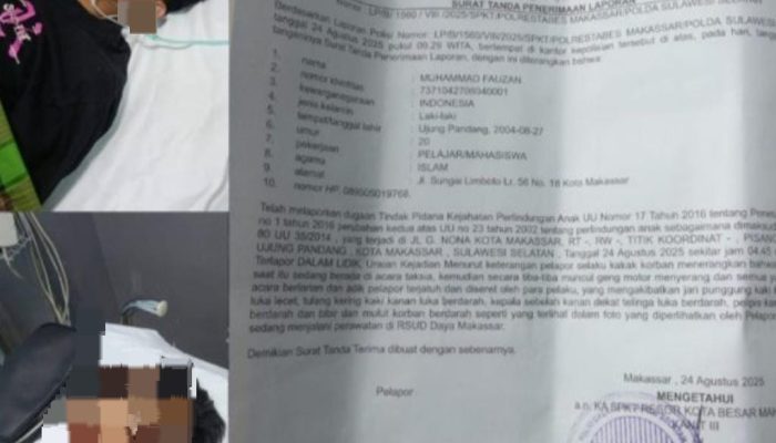 Remaja Jadi Korban Pengeroyokan Brutal Geng Motor di Jl Gunung Nona, Ormas Paku Terbang Desak Polisi Segera Menangkap Pelaku