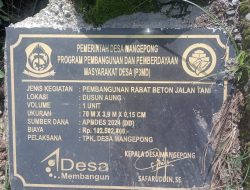 LSM Gema Rakyat Bersatu Soroti Proyek Rabat Beton di Desa Mangempoang
