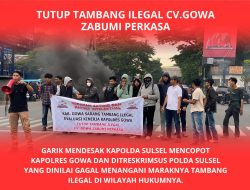 Puluhan Aktivis GARIK Gempur Tambang Ilegal di Gowa, Tuntut Evaluasi Kinerja Kapolres