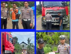 Satlantas Polres Sinjai Berikan Teguran ke Pengemudi Mobil Material Proyek yang Melintas Tak Sesuai Kelas Jalan di Tompo Bulu